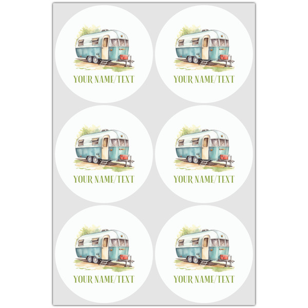 Flamingo & Camping Drink Topper - Large - Set of 6