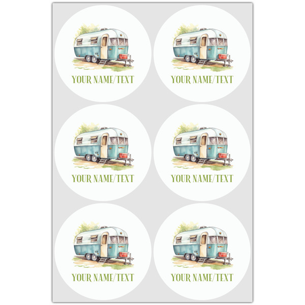 Flamingo & Camping Drink Topper - XLarge - Set of 6