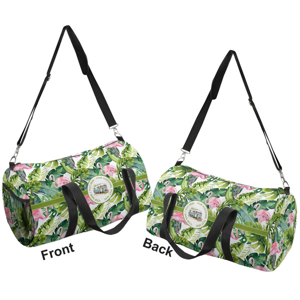 Flamingo & Camping Duffle bag large front and back sides