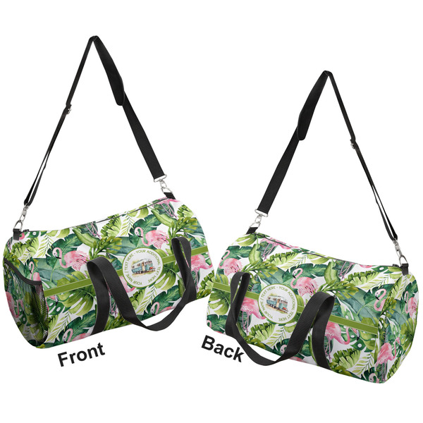 Flamingo & Camping Duffle bag small front and back sides