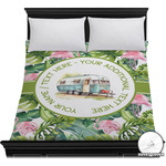 Flamingo & Camping Duvet Cover - Full / Queen (Personalized)
