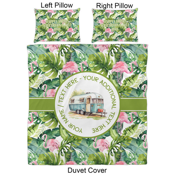 Flamingo & Camping Duvet Cover Set - Queen - Approval