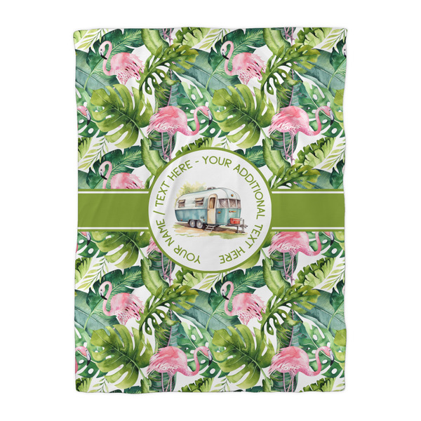 Flamingo & Camping Duvet Cover - Twin XL - Front