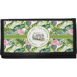 Flamingo & Camping Canvas Checkbook Cover (Personalized)