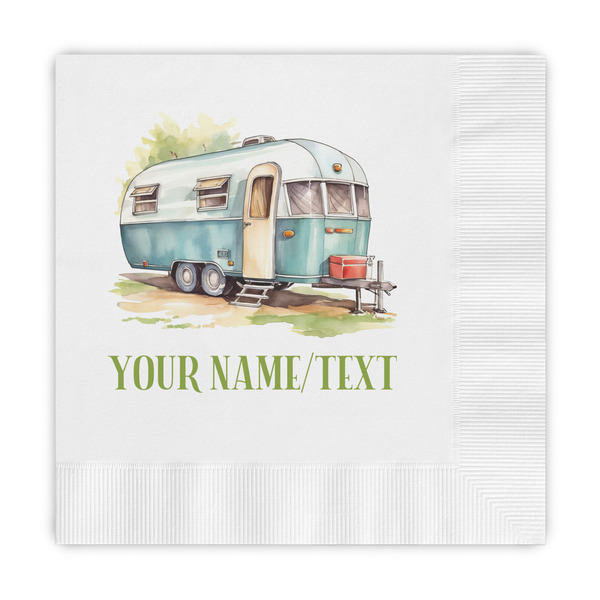 Custom Flamingo & Camping Embossed Decorative Napkins