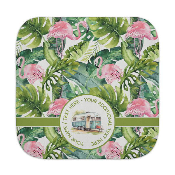 Custom Flamingo & Camping Face Towel (Personalized)