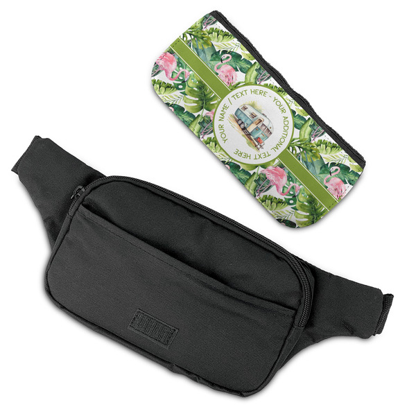 Flamingo & Camping Fanny Packs - FLAT (flap off)