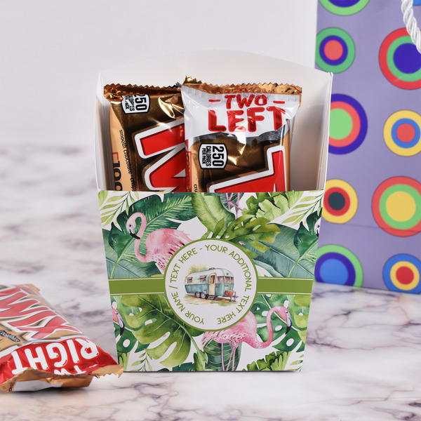 Flamingo & Camping French Fry Favor Box - w/ Treats View