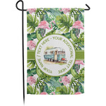 Flamingo & Camping Garden Flag - Small - Double-Sided (Personalized)