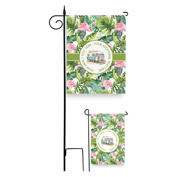 Flamingo & Camping Garden Flag - PARENT/MAIN