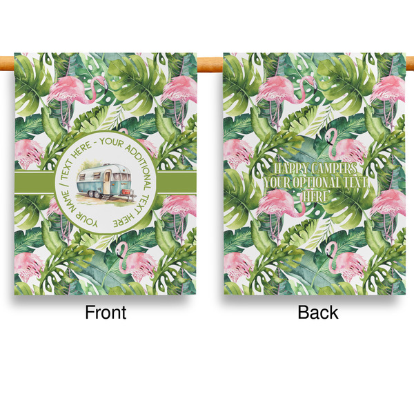 Flamingo & Camping Garden Flags - Large - Double Sided - APPROVAL