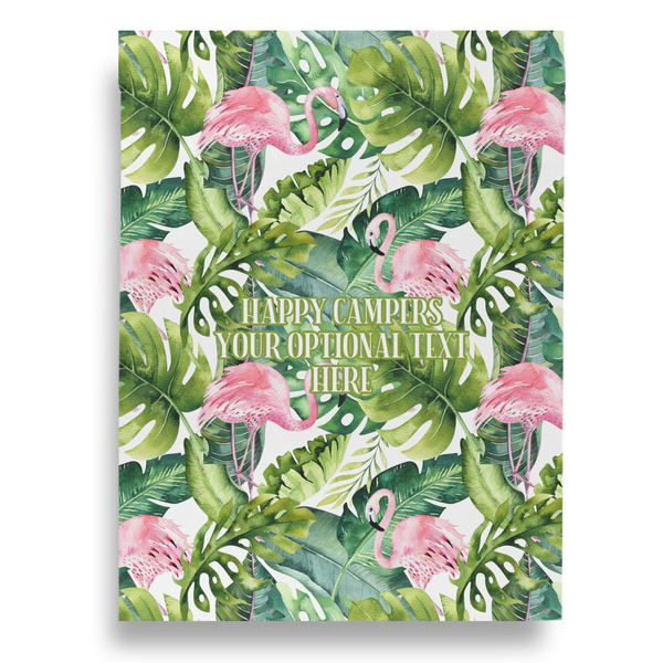 Flamingo & Camping Garden Flags - Large - Double Sided - BACK