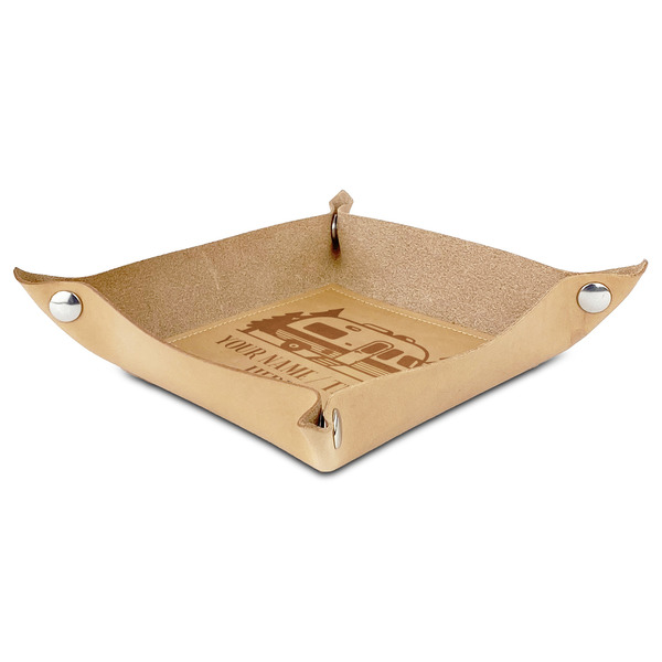 Flamingo & Camping Genuine Leather Valet Trays - ANGLE (folded)