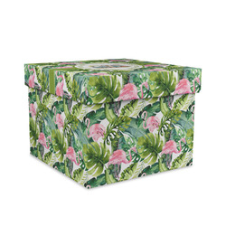 Flamingo & Camping Gift Box with Lid - Canvas Wrapped - Large (Personalized)