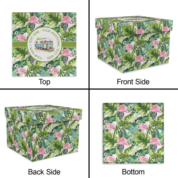 Flamingo & Camping Gift Boxes with Lid - Canvas Wrapped - Medium - Approval