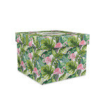 Flamingo & Camping Gift Box with Lid - Canvas Wrapped - Medium (Personalized)