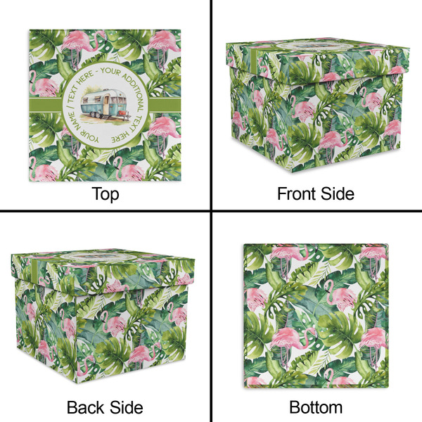 Flamingo & Camping Gift Boxes with Lid - Canvas Wrapped - Small - Approval