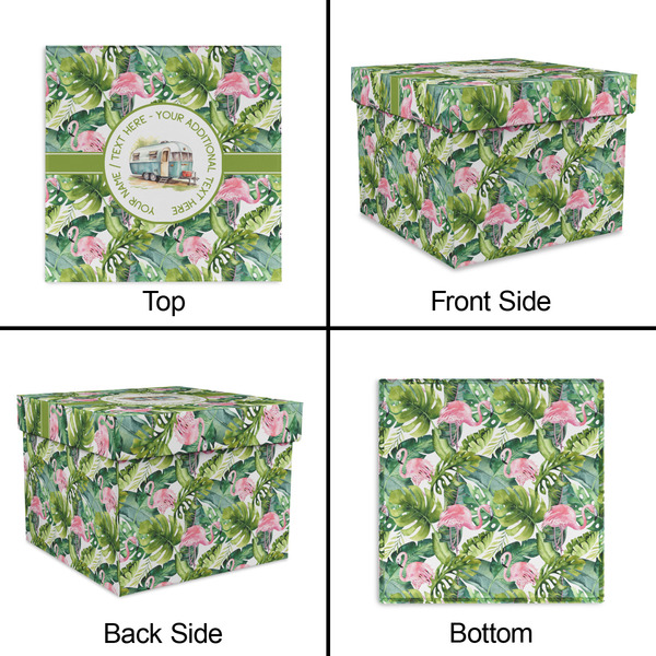Flamingo & Camping Gift Boxes with Lid - Canvas Wrapped - X-Large - Approval