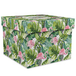 Flamingo & Camping Gift Box with Lid - Canvas Wrapped - XX-Large (Personalized)