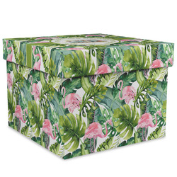 Flamingo & Camping Gift Box with Lid - Canvas Wrapped - XX-Large (Personalized)