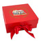 Flamingo & Camping Gift Box with Magnetic Lid - Red (Personalized)