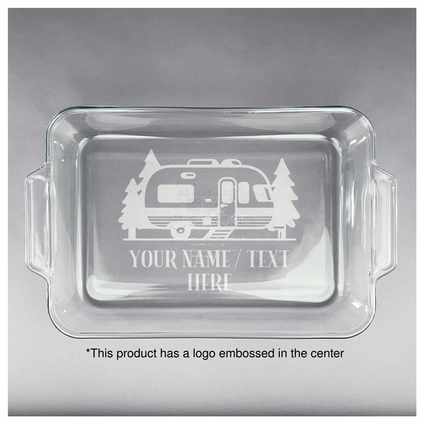 Flamingo & Camping Glass Baking Dish - 13"x9" - Approval