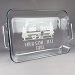 Flamingo & Camping Glass Baking and Cake Dish