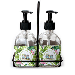Flamingo & Camping Glass Soap & Lotion Bottles (Personalized)