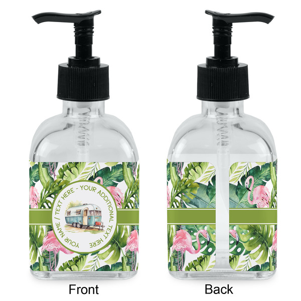 Flamingo & Camping Glass Soap/Lotion Dispenser - Approval