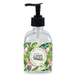 Flamingo & Camping Glass Soap & Lotion Bottle - Single Bottle (Personalized)