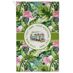 Flamingo & Camping Golf Towel - Poly-Cotton Blend (Personalized)