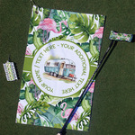 Flamingo & Camping Golf Towel Gift Set (Personalized)
