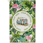 Flamingo & Camping Golf Towel - Poly-Cotton Blend - Small (Personalized)