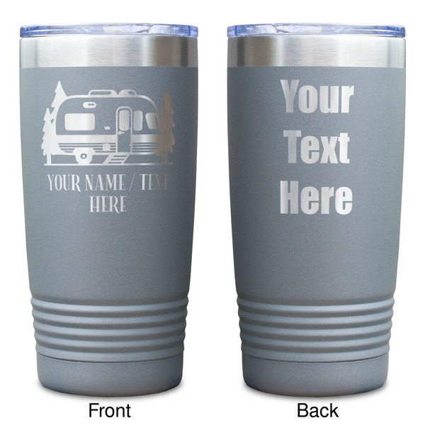 Flamingo & Camping Gray Polar Camel Tumbler - 20oz - Double Sided - Approval