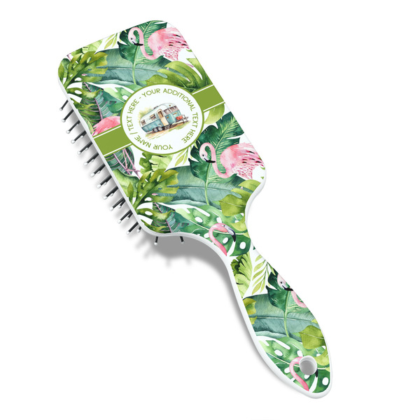 Flamingo & Camping Hair Brush - Angle View