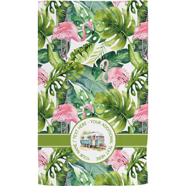 Flamingo & Camping Hand Towel - Full View