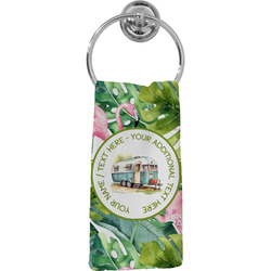 Flamingo & Camping Hand Towel - Full Print (Personalized)
