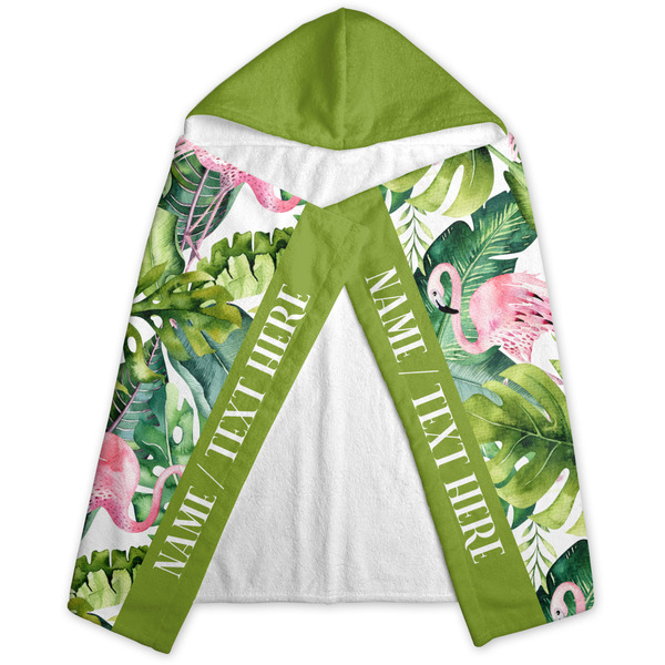 Flamingo & Camping Hooded Towel - Folded