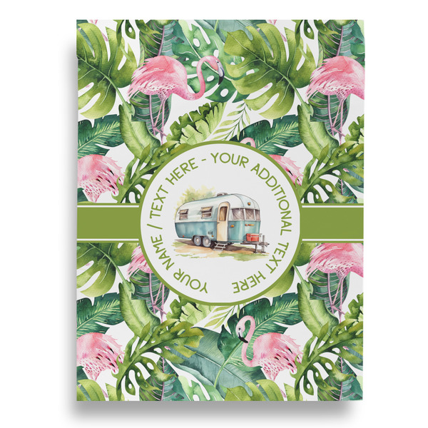 Flamingo & Camping House Flags - Double Sided - FRONT