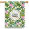 Flamingo & Camping 28" House Flag (Personalized)