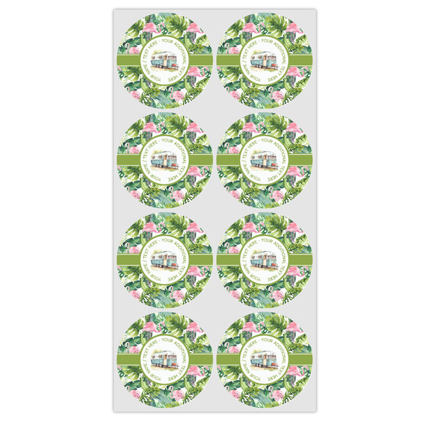 Flamingo & Camping Icing Circle - Medium - Set of 8