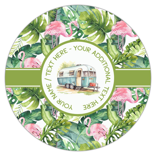 Flamingo & Camping Icing Circle - Medium - Single