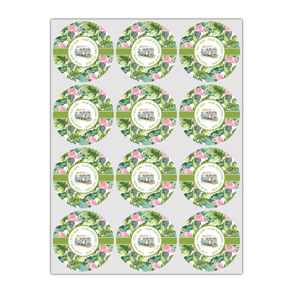 Flamingo & Camping Icing Circle - Small - Set of 12