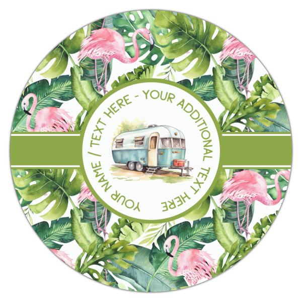 Flamingo & Camping Icing Circle - Small - Single