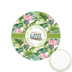 Flamingo & Camping Printed Cookie Topper - 1.25" (Personalized)