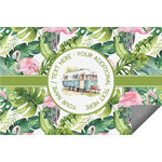Flamingo & Camping Indoor / Outdoor Rug (Personalized)