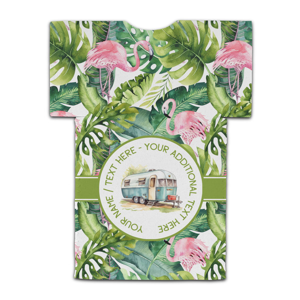 Flamingo & Camping Jersey Bottle Cooler - BACK (flat)