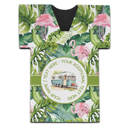 Flamingo & Camping Jersey Bottle Cooler - Single (Personalized)