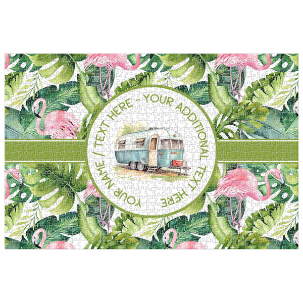Custom Flamingo & Camping Jigsaw Puzzle - 1000-piece (Personalized)