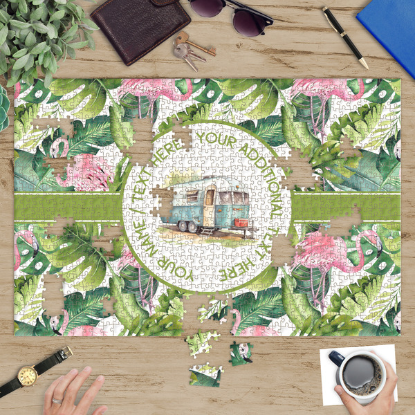 Flamingo & Camping Jigsaw Puzzle 1014 Piece - In Context
